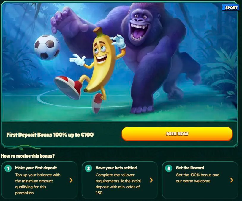 Sports First Deposit Bonus